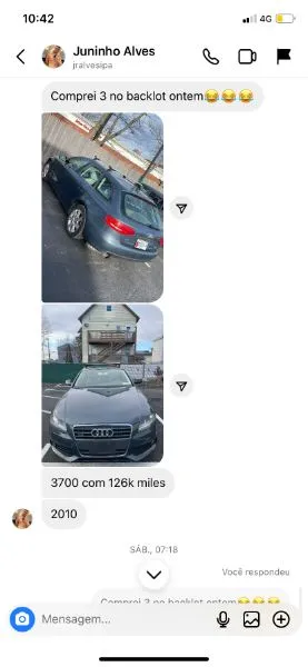 Cliente mostra o Audi 2010 com 126 mil milhas que comprou por $3.700